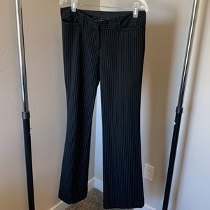 Star City Dana size 9 black trousers with white pinstripes